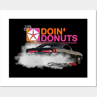 69 Dodge Charger "Doin' Donuts!" Posters and Art